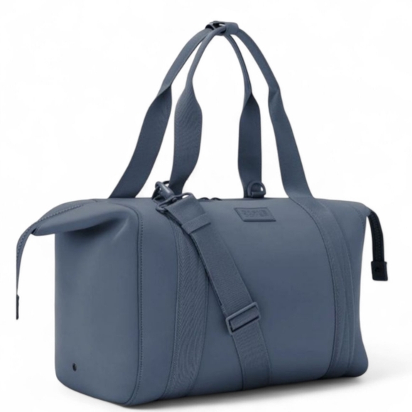 DAGNE DOVER Landon Ash Blue Neoprene Duffle Work Tote Gym Office Carry-On Travel - Picture 4 of 16